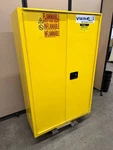 Vwr Justrite 45 Gallon Flammable Liquid Safety Cabinet, Self-closing. Fixed Price $840.00.