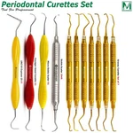 Set Of 11 Dental Gracey Curettes Perio Hollow Handle Surgical Hygiene Scalers. Fixed Price $73.93.