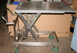 Vestil Stainless Steel Hydraulic Scissor Lift Cart, Model CART-1100-SS. Fixed Price $2950.00.