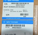 New Box Agilent Inlet Screen DS102-602. Fixed Price $16.94.