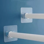 2/10PS Adhesive Shower Curtain Rod Holder Wall Mount Transparent Tension Bracket. Fixed Price $6.99.