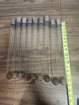 9 Vtg Bellco Glass Pipette Canisters Culture Tubes. Fixed Price $90.00.