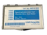 Vwr 10MM Lightpath Ultraviolet Spectrophotometer Cell Micro Black Walled 58016. Fixed Price $249.99.