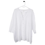 Nwt Eileen Fisher Top 2X White Organic Cotton Voil Box Button Up Lightweight. Fixed Price $139.00.