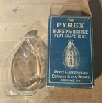 Antique Pyrex Glass Flask W/ Original Box 1922 6 Sided Rare 10OZ Corning Bottle. Fixed Price $74.95.