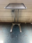 Pedigo P-1066-SS Low Profile Foot-operated Mayo Stand Stainless Dual Post 16X21. Fixed Price $595.00.