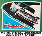 1959 Richard Petty Plymouth 43 Nascar - Vintage Original Vinyl Decal Sticker. Fixed Price $9.50.