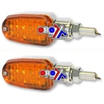 Indicators Aluminum Polished SET/2, Amber Lens, Led Universal Marked, Wire,. Fixed Price $110.80.